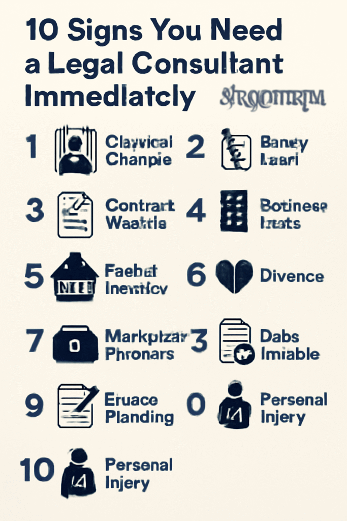 10 Signs You Need a Legal Consultant Immediately