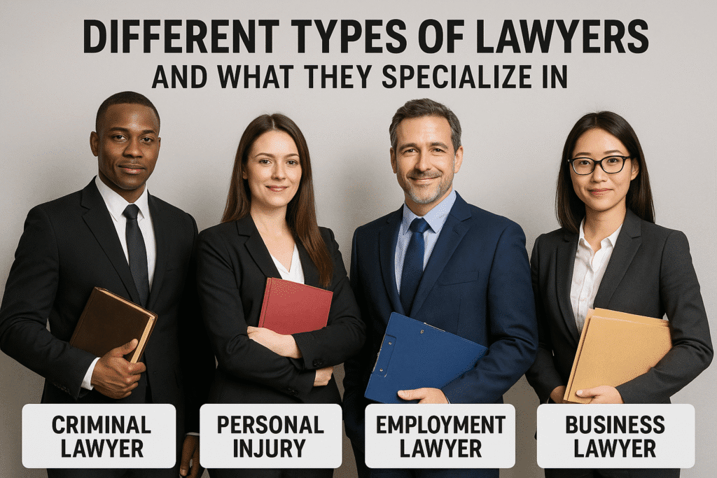 Different Types of Lawyers and What They Specialize In